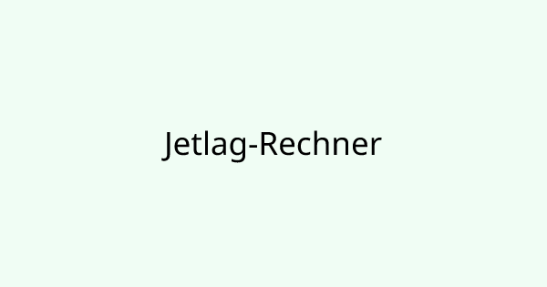 JetLagCalculator tool