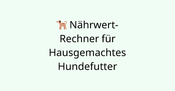 PetFoodCalculator tool