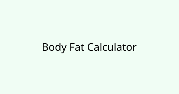 BodyFatCalculator tool