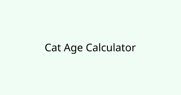 CatAgeCalculator tool