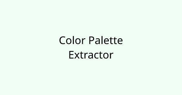 ColorPaletteExtractor tool