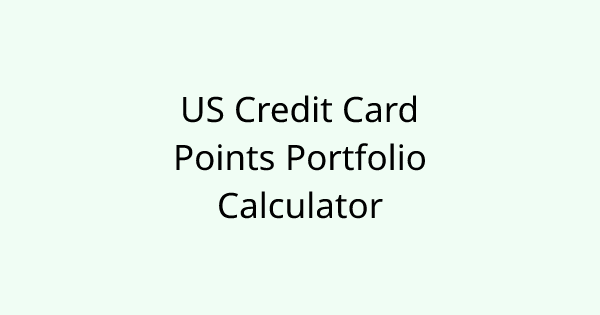 CreditCardPointsCalculator tool