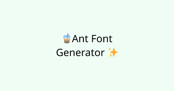 Fonts-ant-font tool