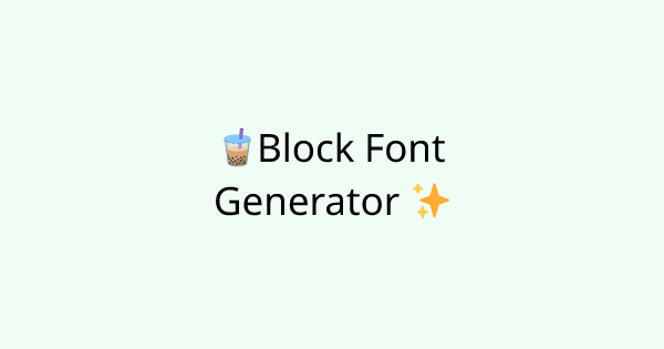 Fonts-blocks tool
