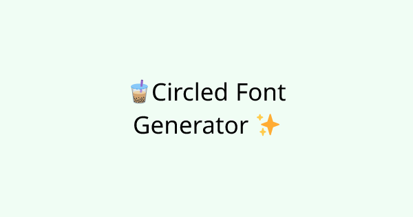 Fonts-circled tool