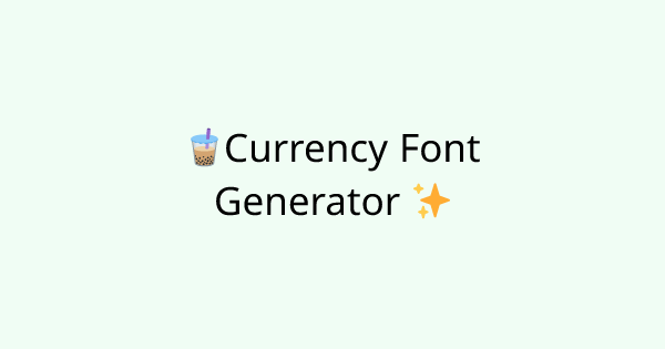 Fonts-currency tool
