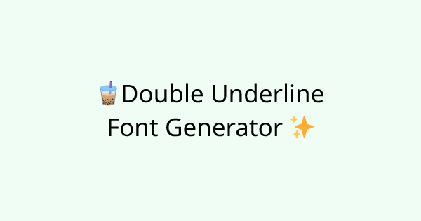 Fonts-double-underline tool