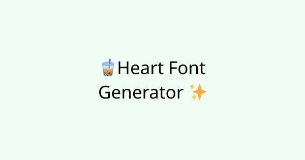 Fonts-hearts tool