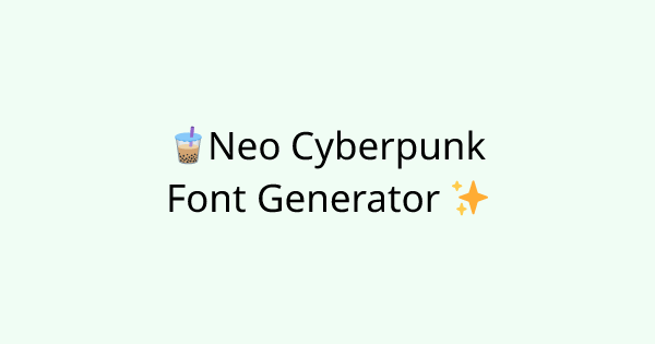 Fonts-neo-cyber tool