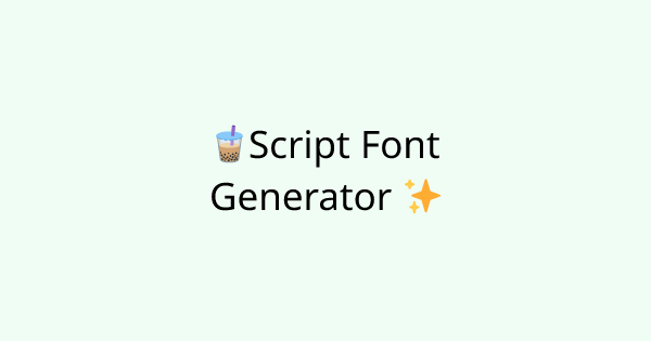 Fonts-script-bold tool
