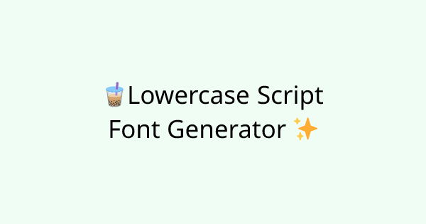 Fonts-script tool