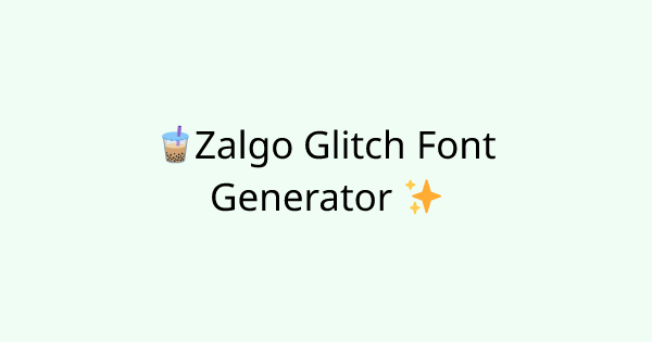 Fonts-zalgo tool