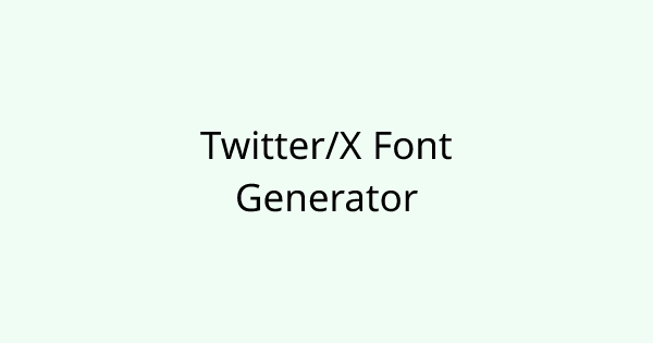 TwitterFont tool