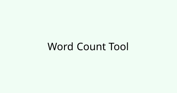 WordCount tool