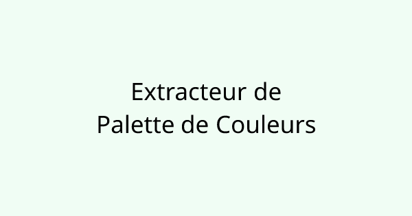 ColorPaletteExtractor tool