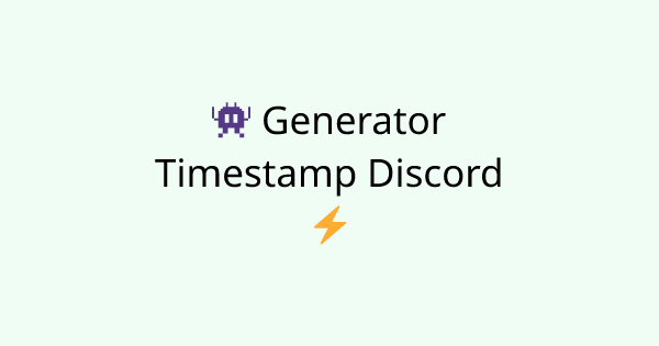 DiscordTimestamp tool