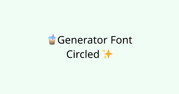 Fonts-circled tool