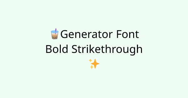 Fonts-double-strike-through tool