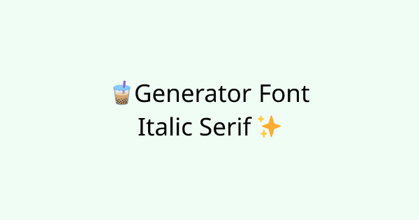 Fonts-italic tool