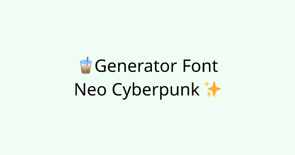Fonts-neo-cyber tool