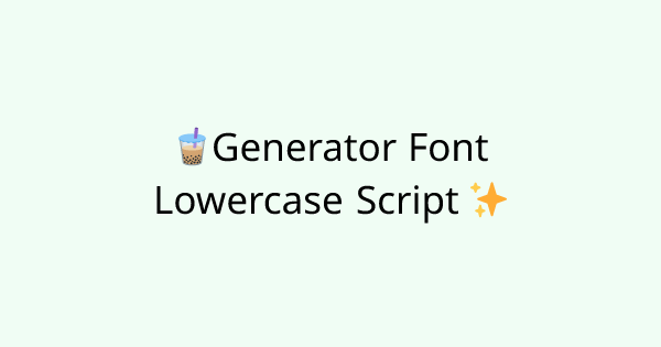Fonts-script tool