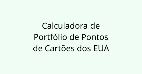 CreditCardPointsCalculator tool