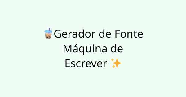 Fonts-typewriter tool