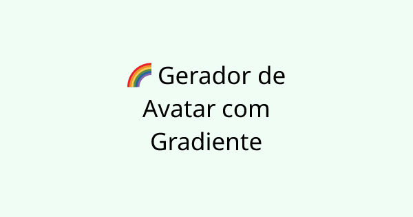 GradientAvatar tool