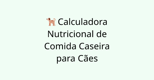 PetFoodCalculator tool