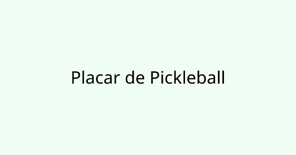 PickleballScorecard tool