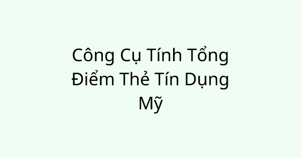 CreditCardPointsCalculator tool