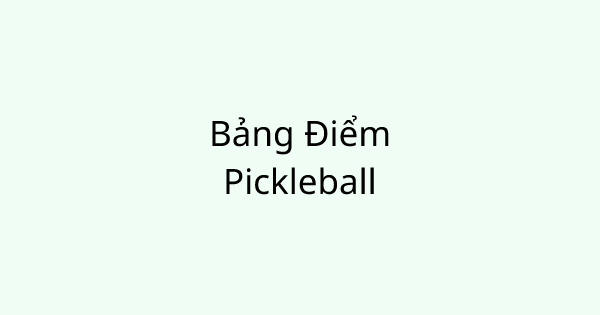 PickleballScorecard tool